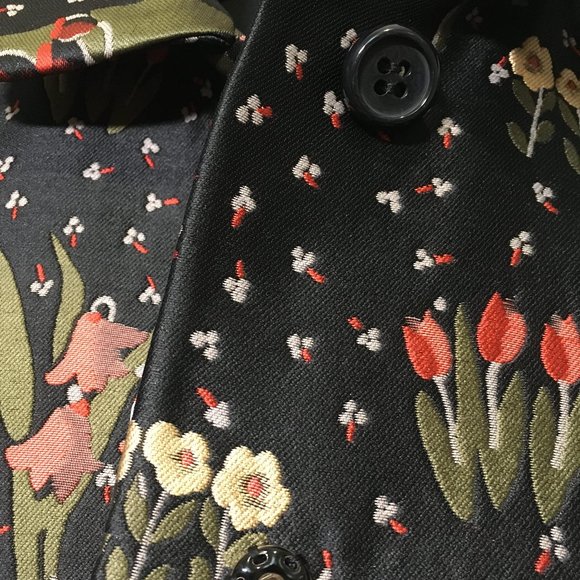 RED VALENTINO Blooming Garden Jacquard Coat - Picture 9 of 11